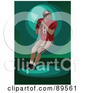 Poster, Art Print Of American Football Player About To Throw A Ball