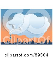 Poster, Art Print Of Dripping Faucet In A Cloud Over A City