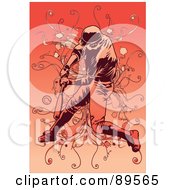 Royalty Free RF Clipart Illustration Of A Male Baseball Player Lowering His Bat To Hit The Ball by mayawizard101