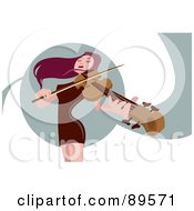 Poster, Art Print Of Female Violinist With Purple Hair