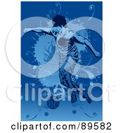 Poster, Art Print Of Blue Male Soccer Player