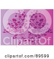 Royalty Free RF Clipart Illustration Of A Purple Floral Vine Background