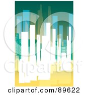 Royalty Free RF Clipart Illustration Of An Abstract Urban Skyscraper Background