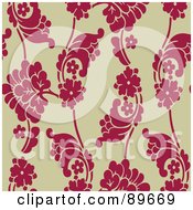 Royalty Free RF Clipart Illustration Of A Seamless Floral Pattern Background Version 65