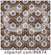 Royalty Free RF Clipart Illustration Of A Seamless Floral Pattern Background Version 42
