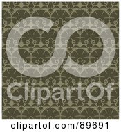 Poster, Art Print Of Seamless Green Shell Pattern Background