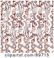 Royalty Free RF Clipart Illustration Of A Seamless Floral Pattern Background Version 62