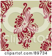 Poster, Art Print Of Seamless Swirl Pattern Background - Version 10