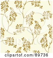 Royalty Free RF Clipart Illustration Of A Seamless Leaf Pattern Background Version 4