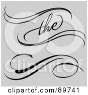 Royalty Free RF Clipart Illustration Of A Digital Collage Of The End And Swirl Designs Over Gray
