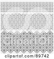 Royalty Free RF Clipart Illustration Of A Digital Collage Of Three Decorative Borders Over Gray
