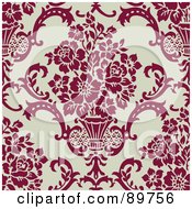 Royalty Free RF Clipart Illustration Of A Seamless Floral Pattern Background Version 29