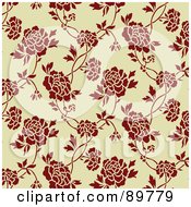 Royalty Free RF Clipart Illustration Of A Seamless Floral Pattern Background Version 27
