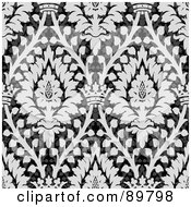 Royalty Free RF Clipart Illustration Of A Seamless Ornate Floral Pattern Background Version 3