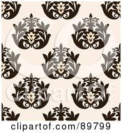 Royalty Free RF Clipart Illustration Of A Seamless Floral Pattern Background Version 58