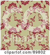 Royalty Free RF Clipart Illustration Of A Seamless Floral Pattern Background Version 34