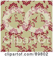 Poster, Art Print Of Seamless Floral Pattern Background - Version 34