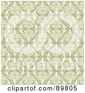 Royalty Free RF Clipart Illustration Of A Seamless Floral Pattern Background Version 14