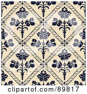 Royalty Free RF Clipart Illustration Of A Seamless Floral Pattern Background Version 51