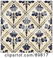 Poster, Art Print Of Seamless Floral Pattern Background - Version 51