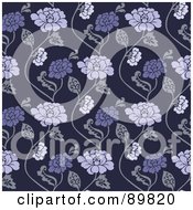 Royalty Free RF Clipart Illustration Of A Seamless Floral Pattern Background Version 16 by BestVector