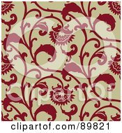 Poster, Art Print Of Seamless Floral Pattern Background - Version 28