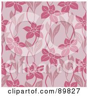 Royalty Free RF Clipart Illustration Of A Seamless Floral Pattern Background Version 19