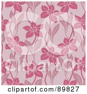 Poster, Art Print Of Seamless Floral Pattern Background - Version 19