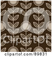 Royalty Free RF Clipart Illustration Of A Seamless Leaf Pattern Background Version 2