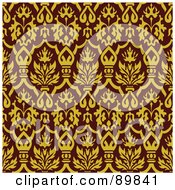 Royalty Free RF Clipart Illustration Of A Seamless Floral Pattern Background Version 57