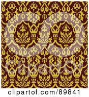 Poster, Art Print Of Seamless Floral Pattern Background - Version 57