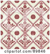Royalty Free RF Clipart Illustration Of A Seamless Floral Pattern Background Version 13 by BestVector