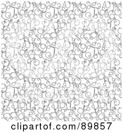 Royalty Free RF Clipart Illustration Of A Seamless Swirly Pattern Background Version 1