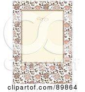 Poster, Art Print Of Rose Invitation Border And Frame With Copyspace - Version 5