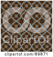 Royalty Free RF Clipart Illustration Of A Seamless Leaf Pattern Background Version 7