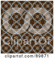 Poster, Art Print Of Seamless Leaf Pattern Background - Version 7