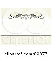 Poster, Art Print Of Floral Invitation Border And Frame With Copyspace - Version 30