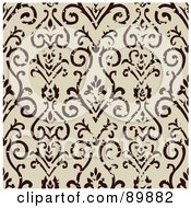 Royalty Free RF Clipart Illustration Of A Seamless Ornate Floral Pattern Background Version 1