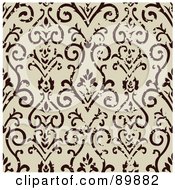 Poster, Art Print Of Seamless Ornate Floral Pattern Background - Version 1