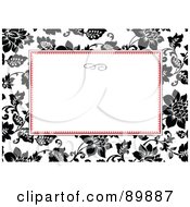 Poster, Art Print Of Rose Invitation Border And Frame With Copyspace - Version 6
