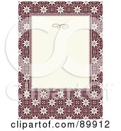 Poster, Art Print Of Circle Pattern Invitation Border And Frame With Copyspace - Version 3