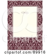 Poster, Art Print Of Floral Invitation Border And Frame With Copyspace - Version 20