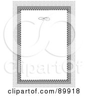 Poster, Art Print Of Floral Invitation Border And Frame With Copyspace - Version 12