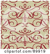 Royalty Free RF Clipart Illustration Of A Seamless Swirly Pattern Background Version 2