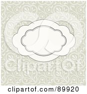 Royalty Free RF Clipart Illustration Of A Floral Invitation Border And Frame With Copyspace Version 9