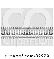 Royalty Free RF Clipart Illustration Of A Gray Patterned Background With A Black Border