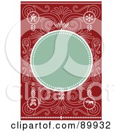 Royalty Free RF Clipart Illustration Of A Christmas Invitation Border And Frame With Copyspace Version 3
