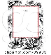 Poster, Art Print Of Floral Invitation Border And Frame With Copyspace - Version 1
