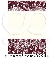 Poster, Art Print Of Floral Invitation Border And Frame With Copyspace - Version 11