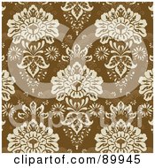 Royalty Free RF Clipart Illustration Of A Seamless Floral Pattern Background Version 6